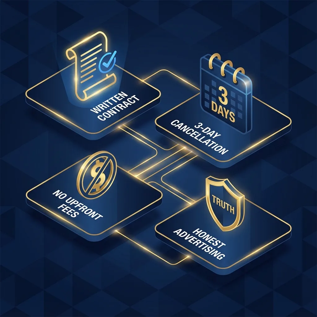 Visual breakdown of the four core protections under CROA