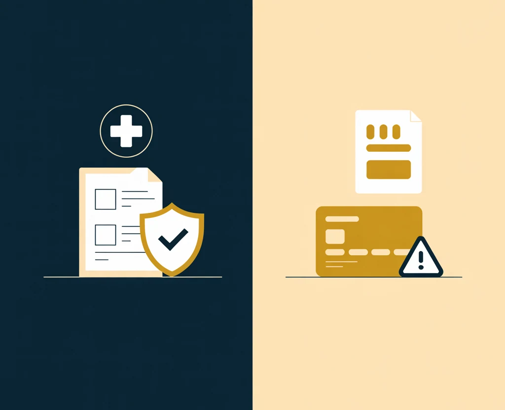 Editorial explainer graphic contrasting what medical debt can and cannot do to a consumer credit file