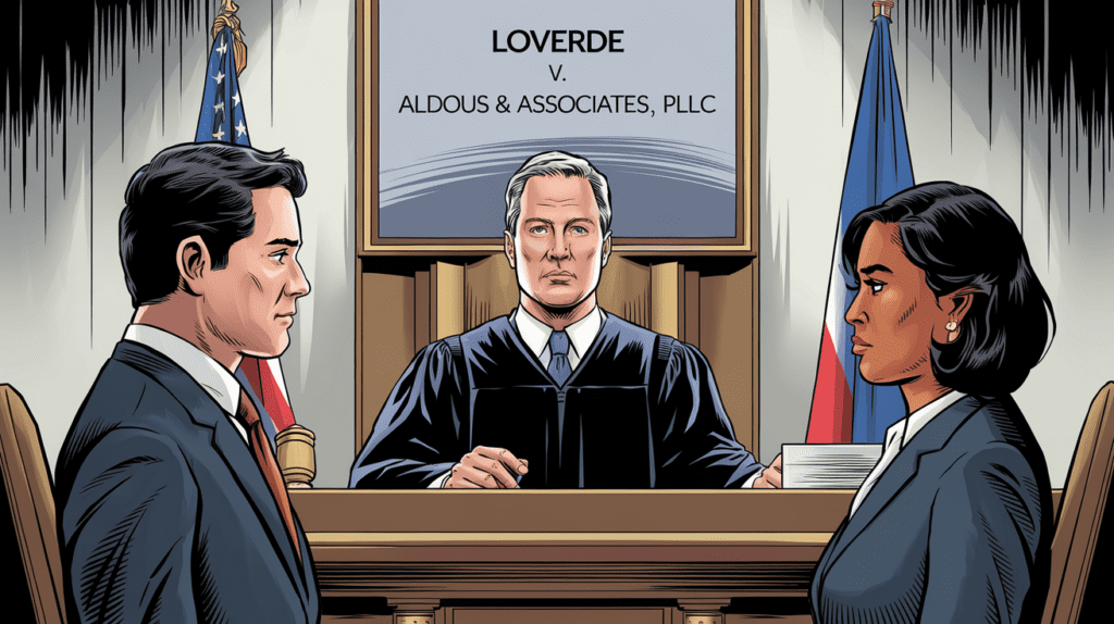 An image depicting James LoVerde distressed by debt collection calls and letters, referencing the FDCPA and TCPA violations by Aldous & Associates.